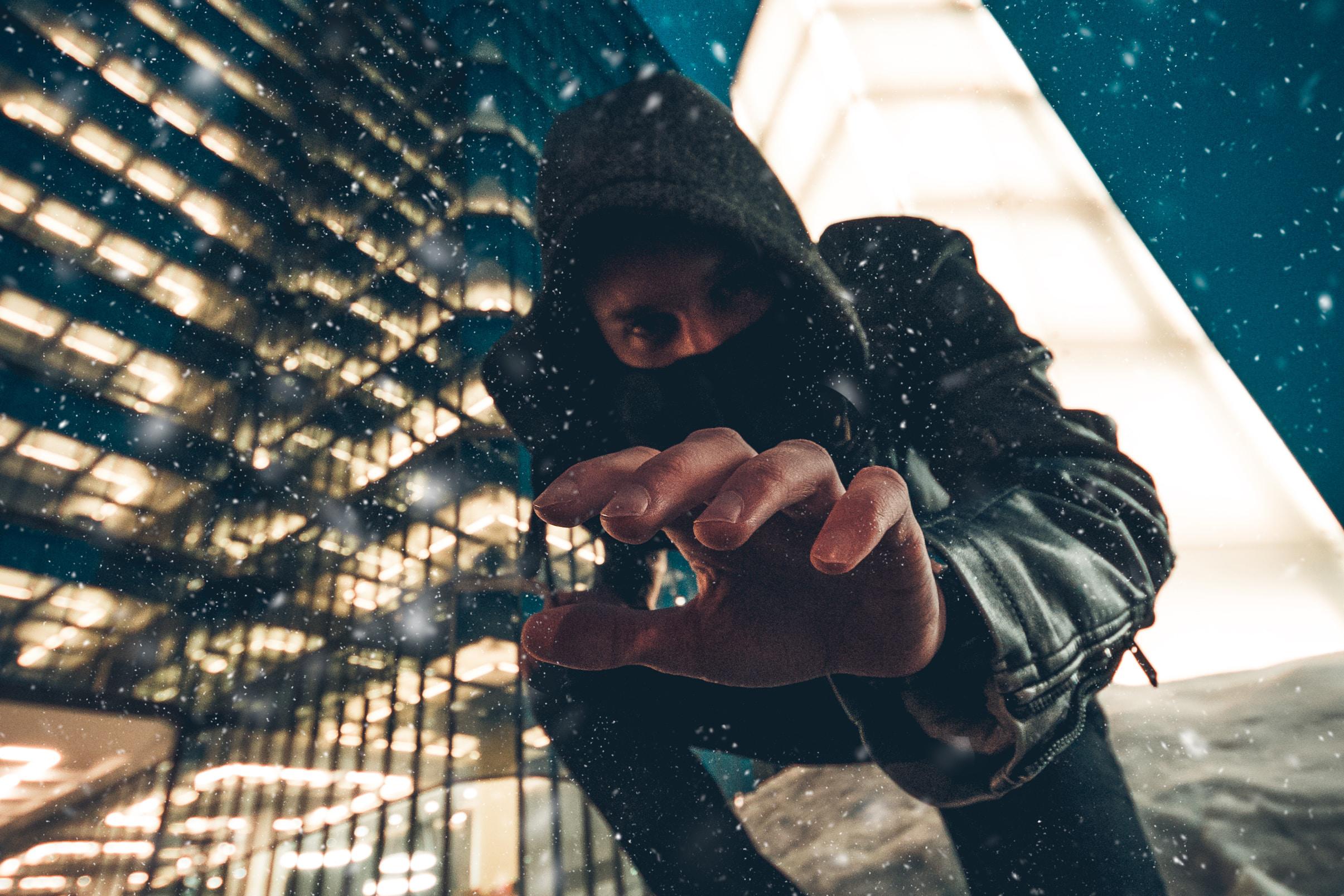 bandit trying to hide something