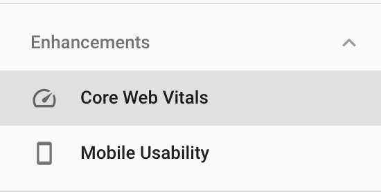 Click Here for Core Web Vitals Report in Google Search Console 2020