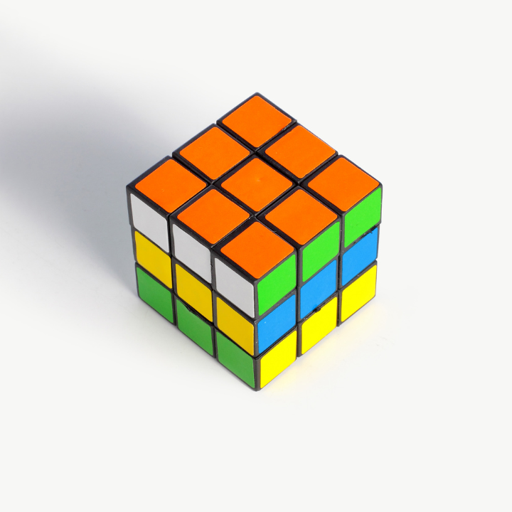 rubiks cube against a white background